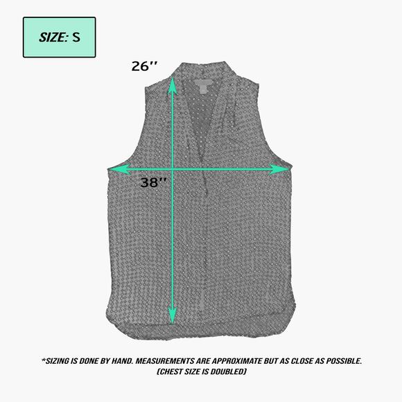 VINCE CAMUTO Abstract Polka Dot Sleeveless Blouse Top (Black/White | Size S) - Picture 6 of 6